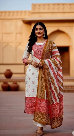 Three Piece  Cotton febrics