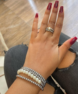 Set Bracelet beads Stainless et Bagues