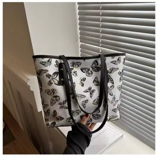 Luxury woman fashion tote bag  Metarial : pu lather Color: black_5