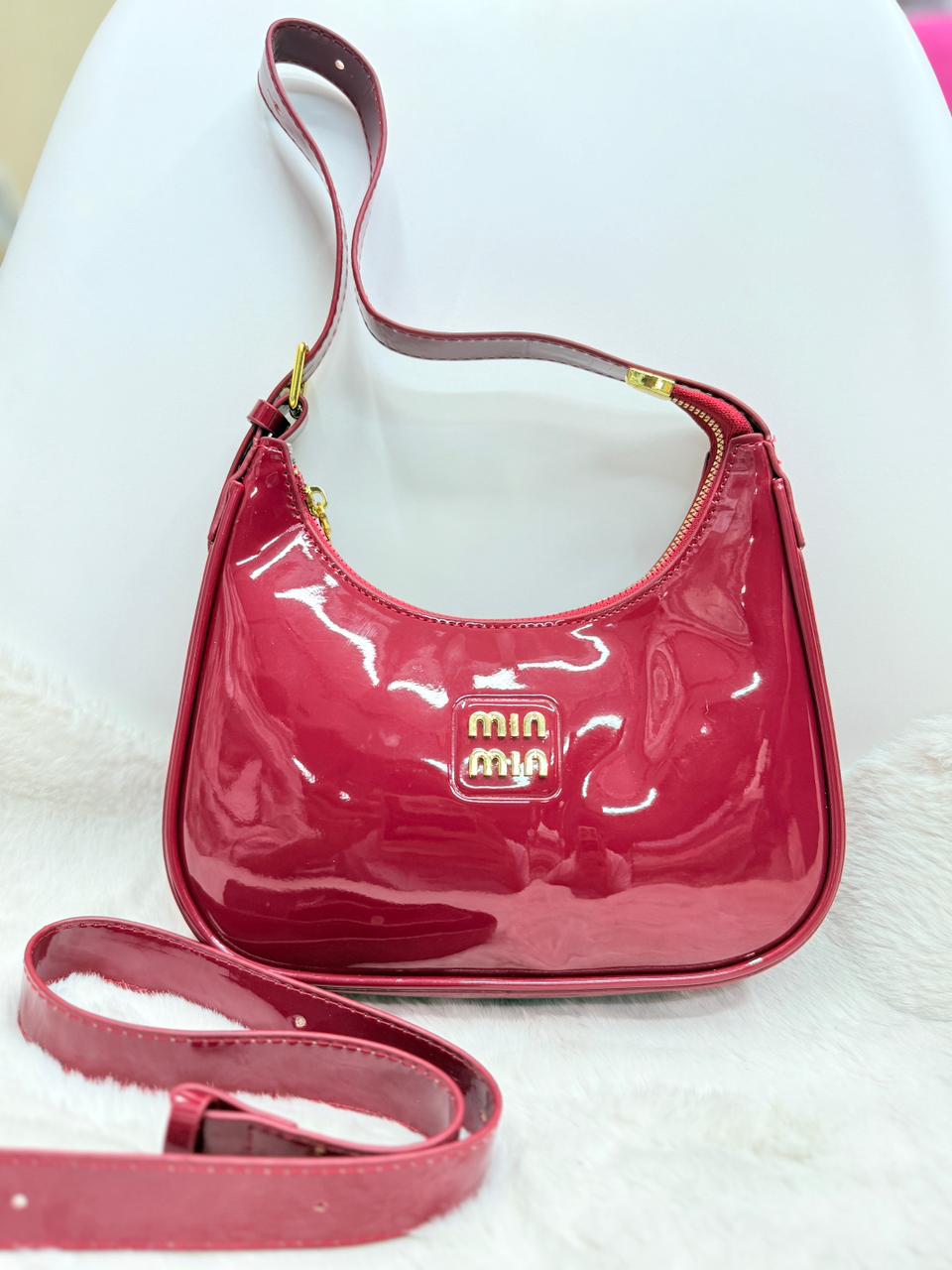 New minmin glossy purse  Material: PU Leather_2