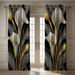 3D Print Premium Curtains (2 Piece)  ঘরের সৌন্দর্য বৃদ্ধি করতে জানালা এবং দরজার 3D পর্দা 