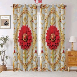 3D Print Premium Curtains (2 Piece)  ঘরের সৌন্দর্য বৃদ্ধি করতে জানালা এবং দরজার 3D পর্দা 