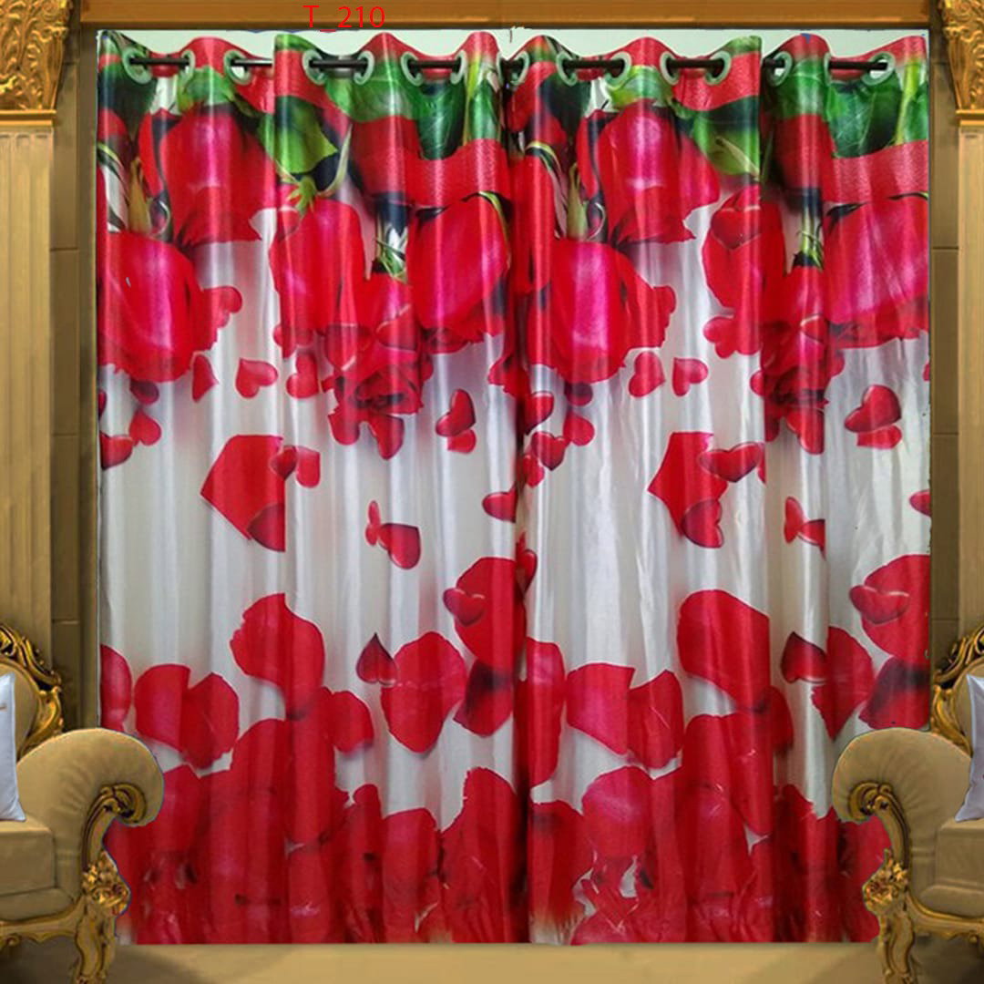 3D Print Premium Curtains (2 Piece)  ঘরের সৌন্দর্য বৃদ্ধি করতে জানালা এবং দরজার 3D পর্দা _3