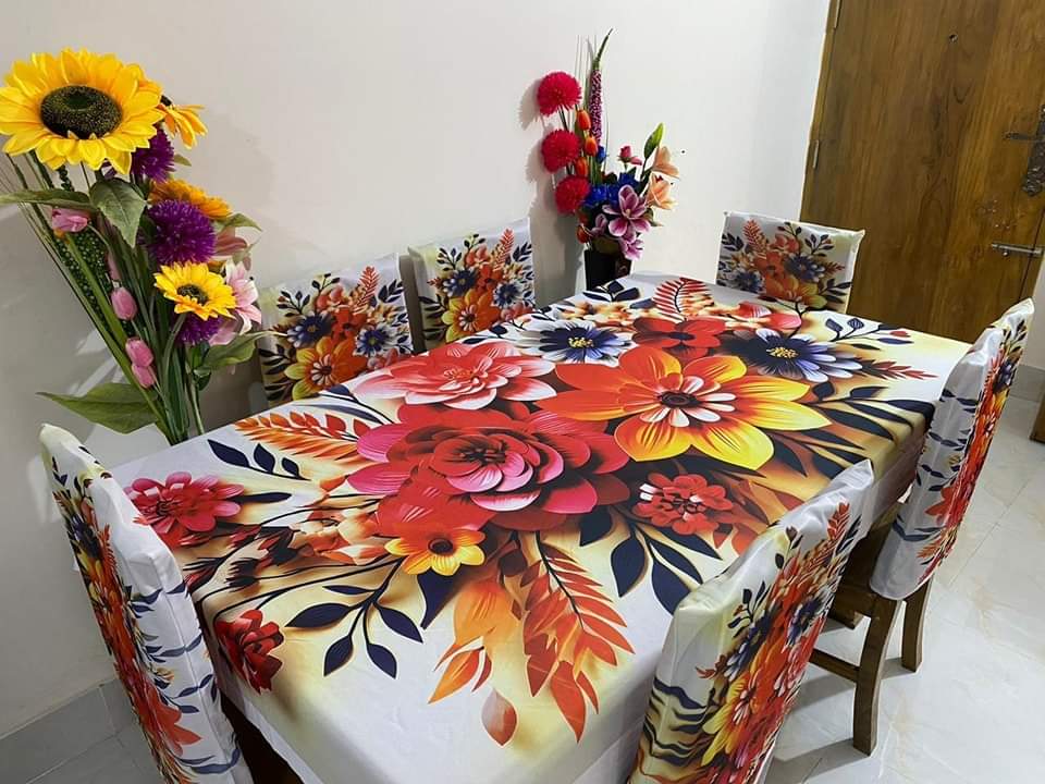 Original 3D Printed Dining Chair Table Cover  অরিজিনাল 3D ডাইনিং টেবিল ও চেয়ার কাভার সেট।_3
