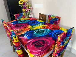 Original 3D Printed Dining Chair Table Cover  অরিজিনাল 3D ডাইনিং টেবিল ও চেয়ার কাভার সেট।