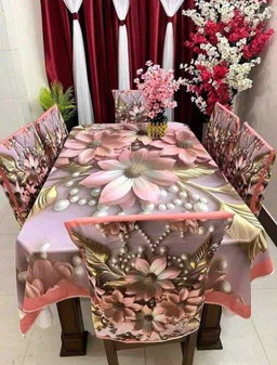 Original 3D Printed Dining Chair Table Cover  অরিজিনাল 3D ডাইনিং টেবিল ও চেয়ার কাভার সেট।