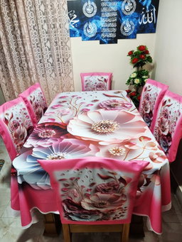 Original 3D Printed Dining Chair Table Cover  অরিজিনাল 3D ডাইনিং টেবিল ও চেয়ার কাভার সেট।