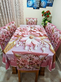 Original 3D Printed Dining Chair Table Cover  অরিজিনাল 3D ডাইনিং টেবিল ও চেয়ার কাভার সেট।