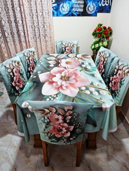 Original 3D Printed Dining Chair Table Cover  অরিজিনাল 3D ডাইনিং টেবিল ও চেয়ার কাভার সেট।