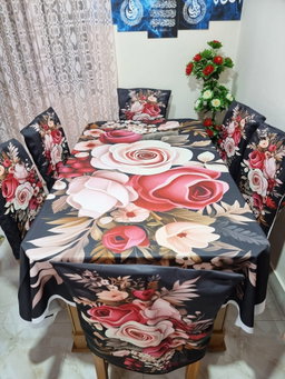 Original 3D Printed Dining Chair Table Cover  অরিজিনাল 3D ডাইনিং টেবিল ও চেয়ার কাভার সেট।