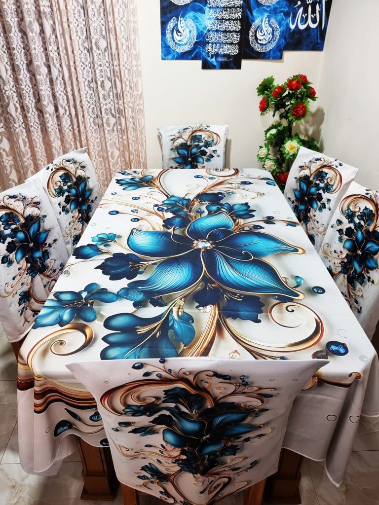 Original 3D Printed Dining Chair Table Cover  অরিজিনাল 3D ডাইনিং টেবিল ও চেয়ার কাভার সেট।_10