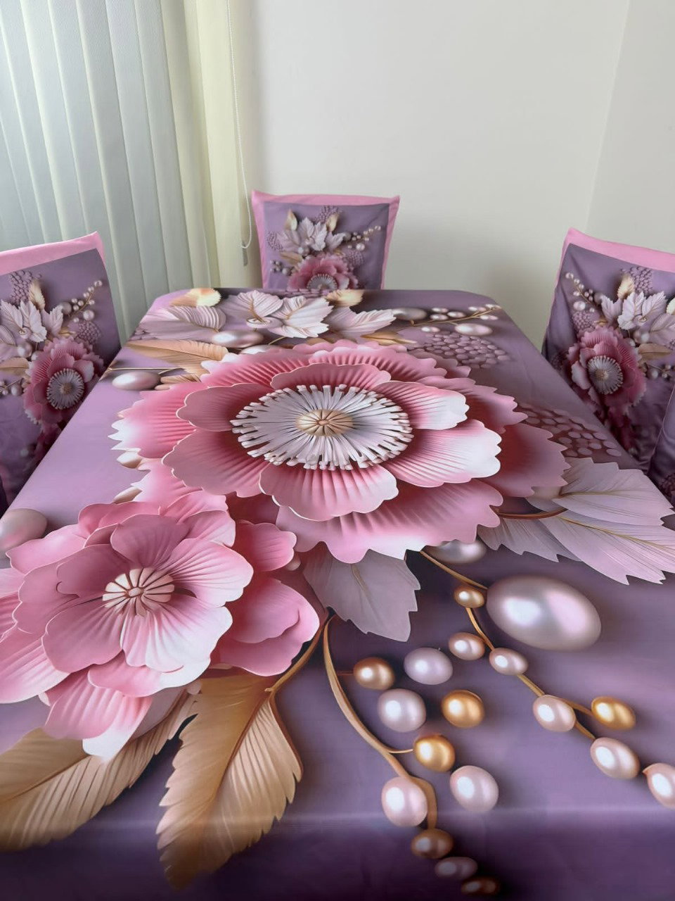 Original 3D Printed Dining Chair Table Cover  অরিজিনাল 3D ডাইনিং টেবিল ও চেয়ার কাভার সেট।_2