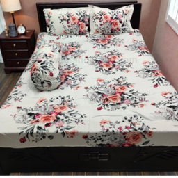 Twill cotton bed sheet  ৪ পিস এর সেট।