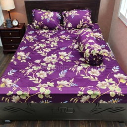 Twill cotton bed sheet  ৪ পিস এর সেট।