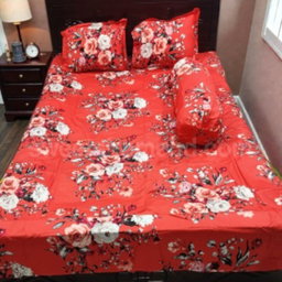 Twill cotton bed sheet  ৪ পিস এর সেট।