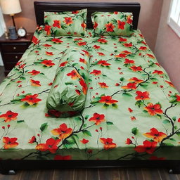 Twill cotton bed sheet  ৪ পিস এর সেট।