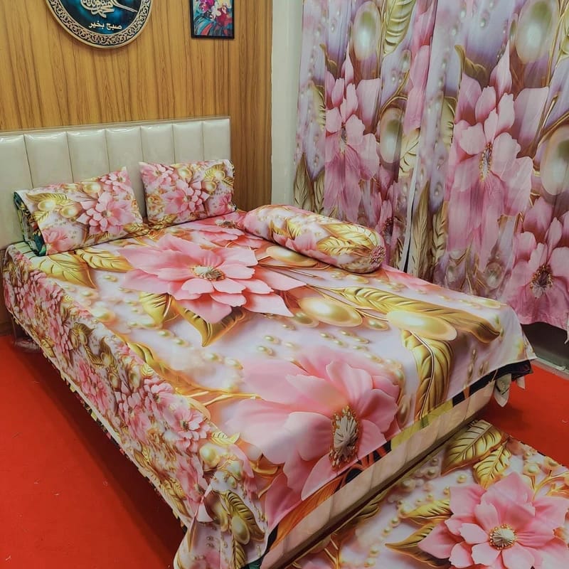 Primium 3D Bedsheet Four Piece Set_12