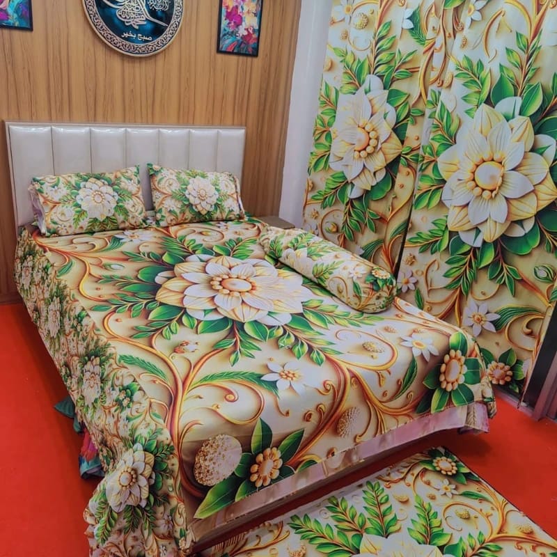 Primium 3D Bedsheet Four Piece Set_13