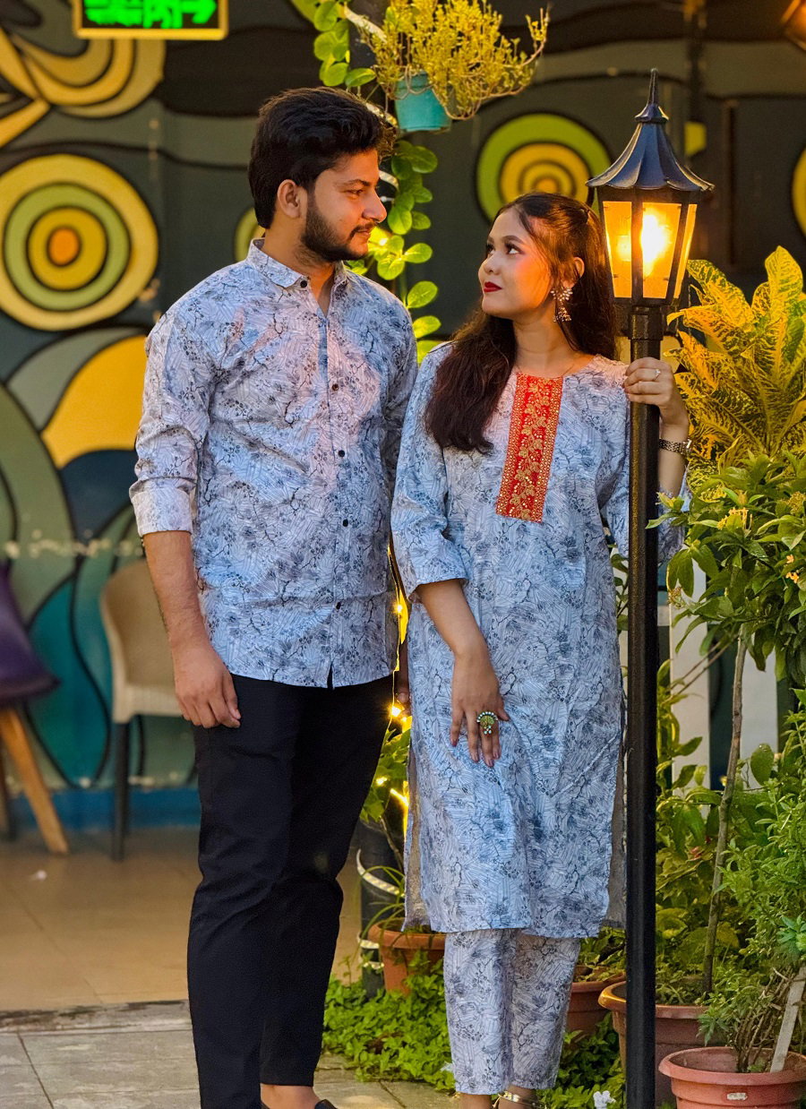 Shirt and Two Piece Couple Dress_1