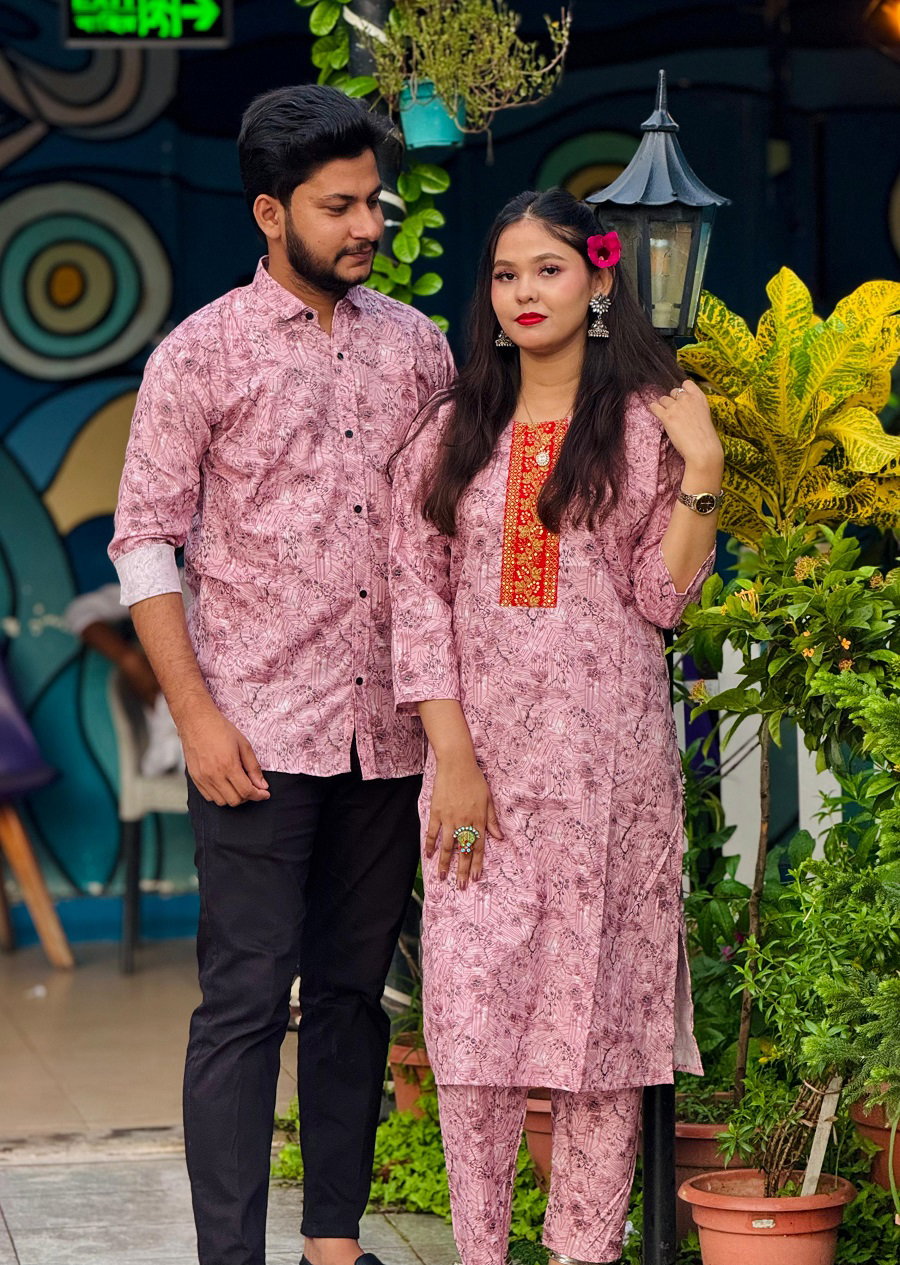 Shirt and Two Piece Couple Dress_2