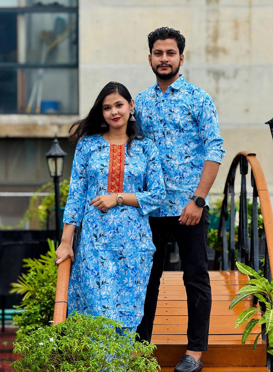 Shirt and Two Piece Couple Dress_7