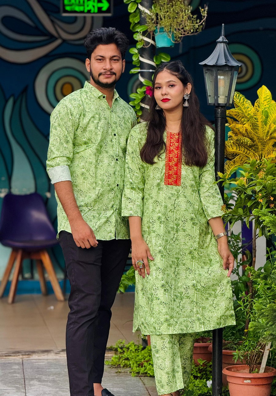 Shirt and Two Piece Couple Dress_3