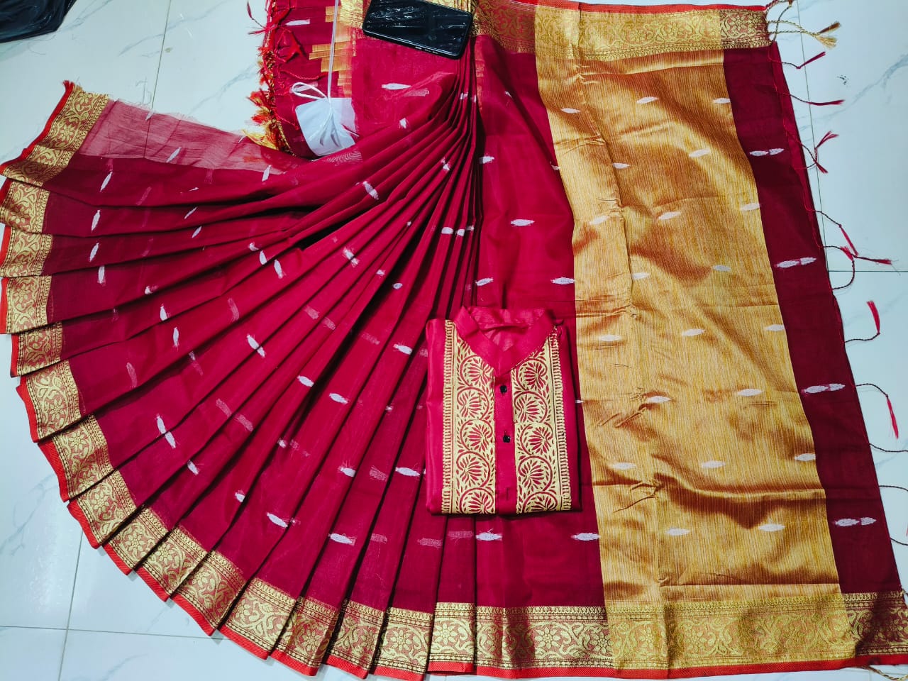 Sharee Panjabi Couple with Blouse Piece_0