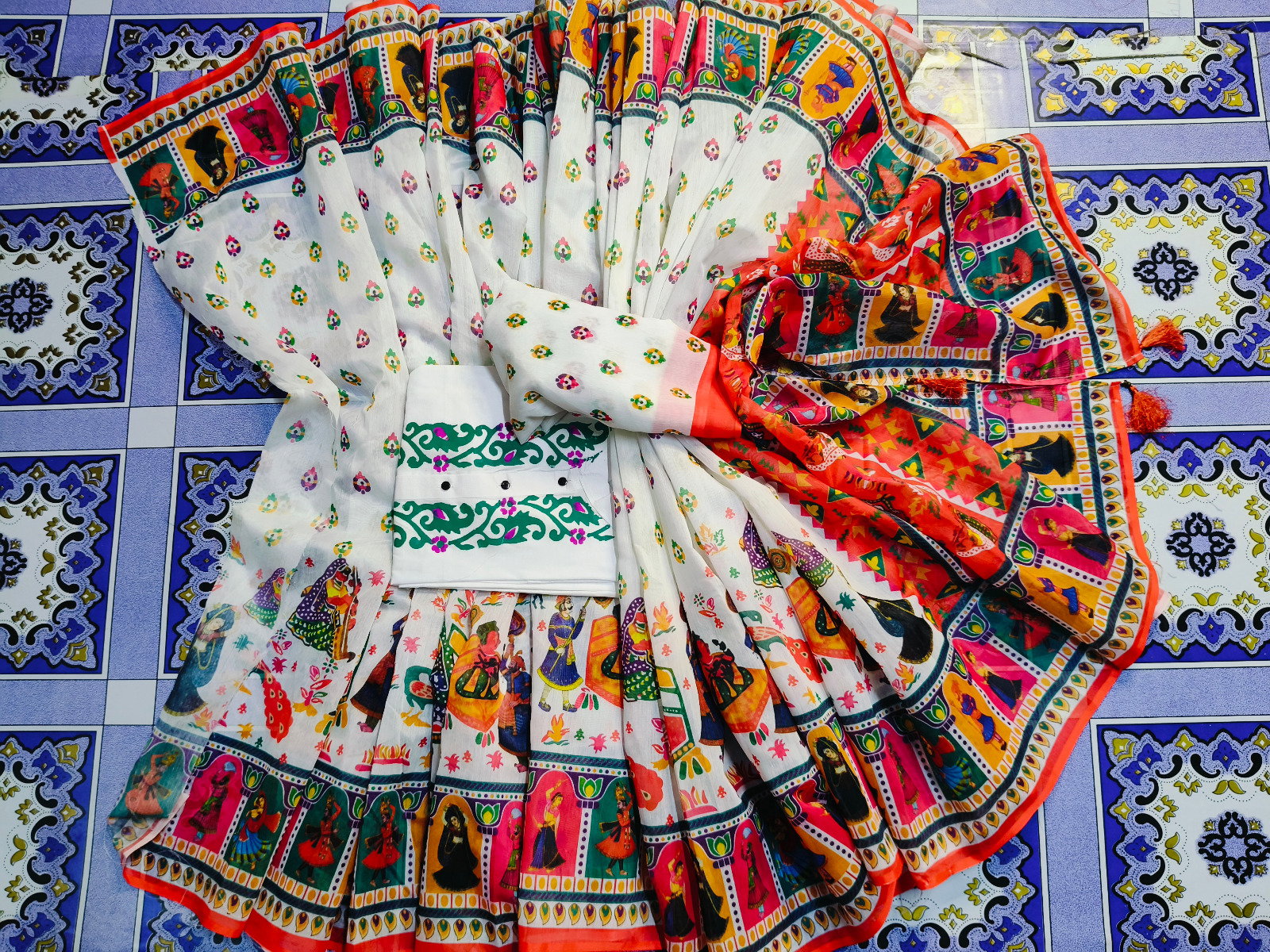 Sharee Panjabi Couple with Blouse Piece_0