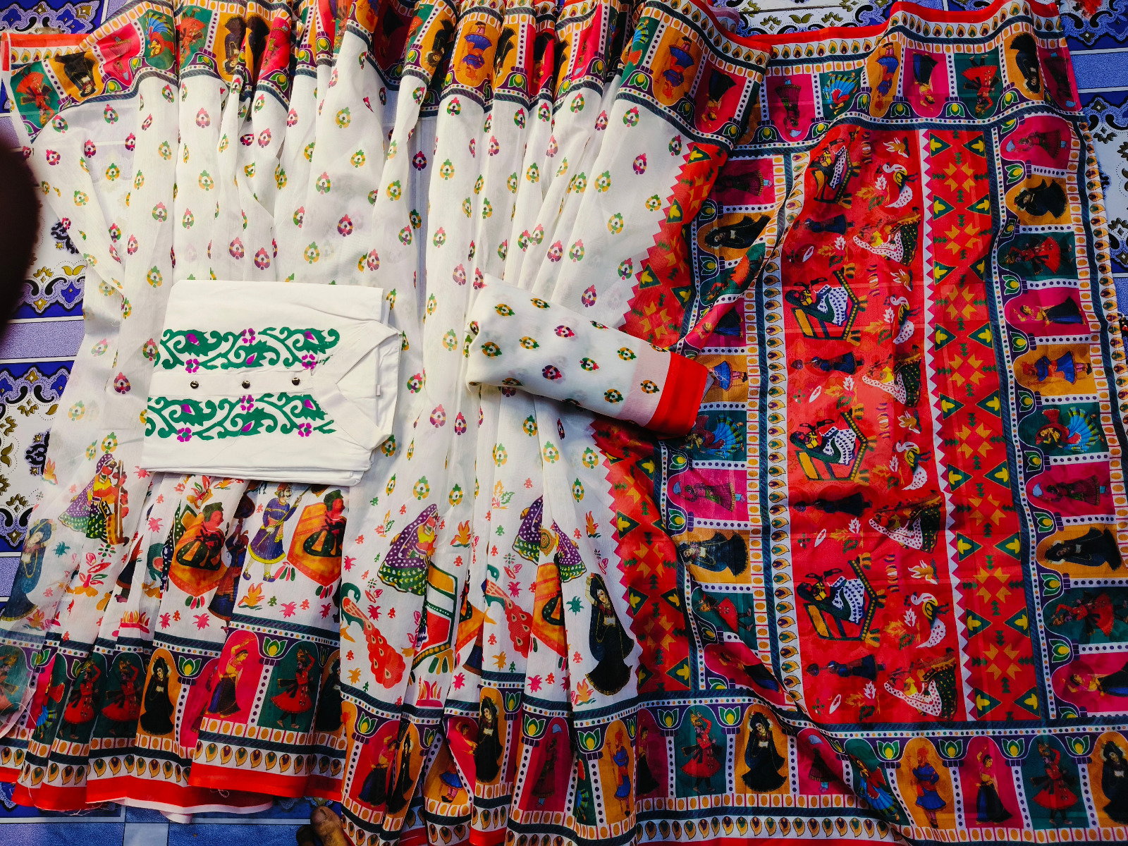 Sharee Panjabi Couple with Blouse Piece_1