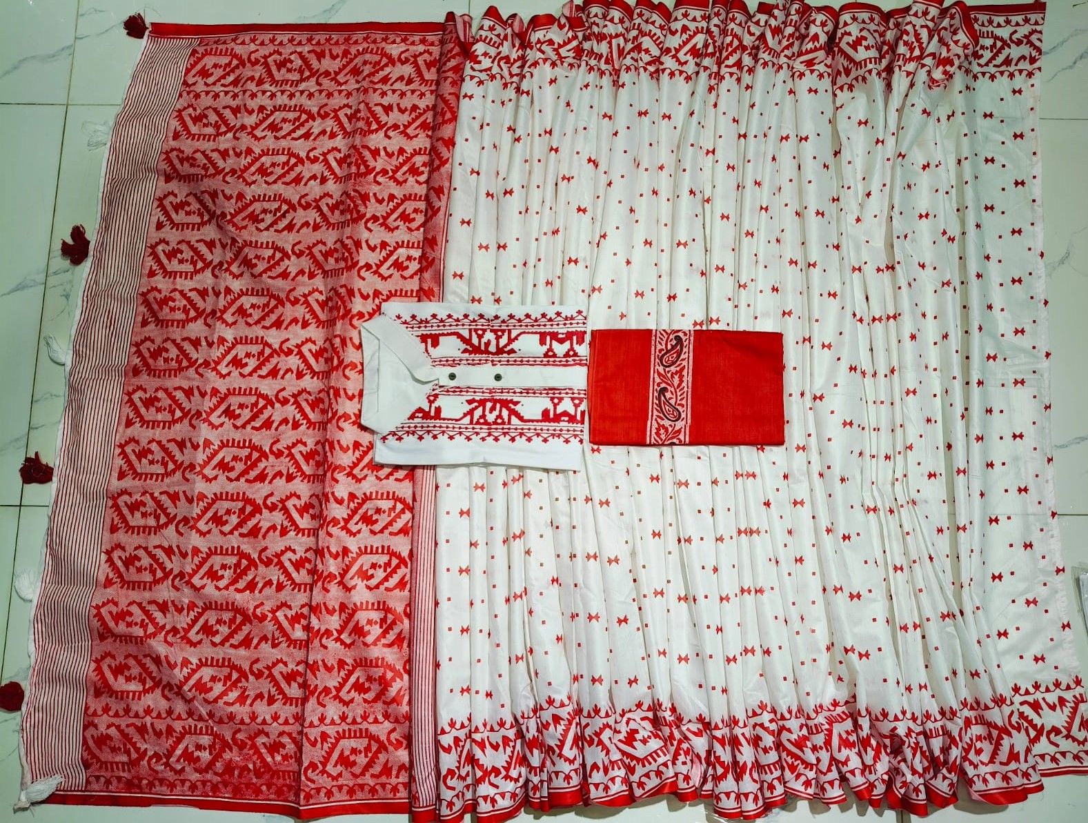 Sharee Panjabi Couple with Blouse Piece_5