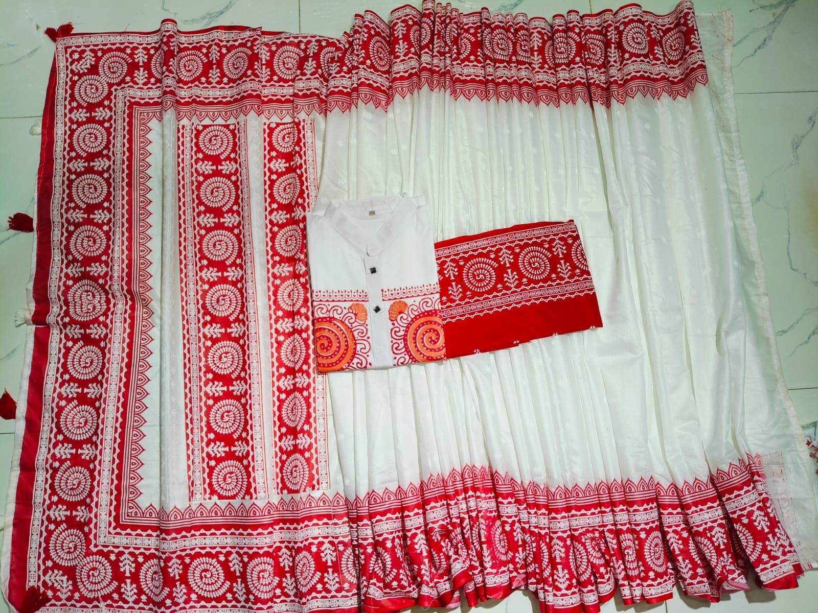 Sharee Panjabi Couple with Blouse Piece_9