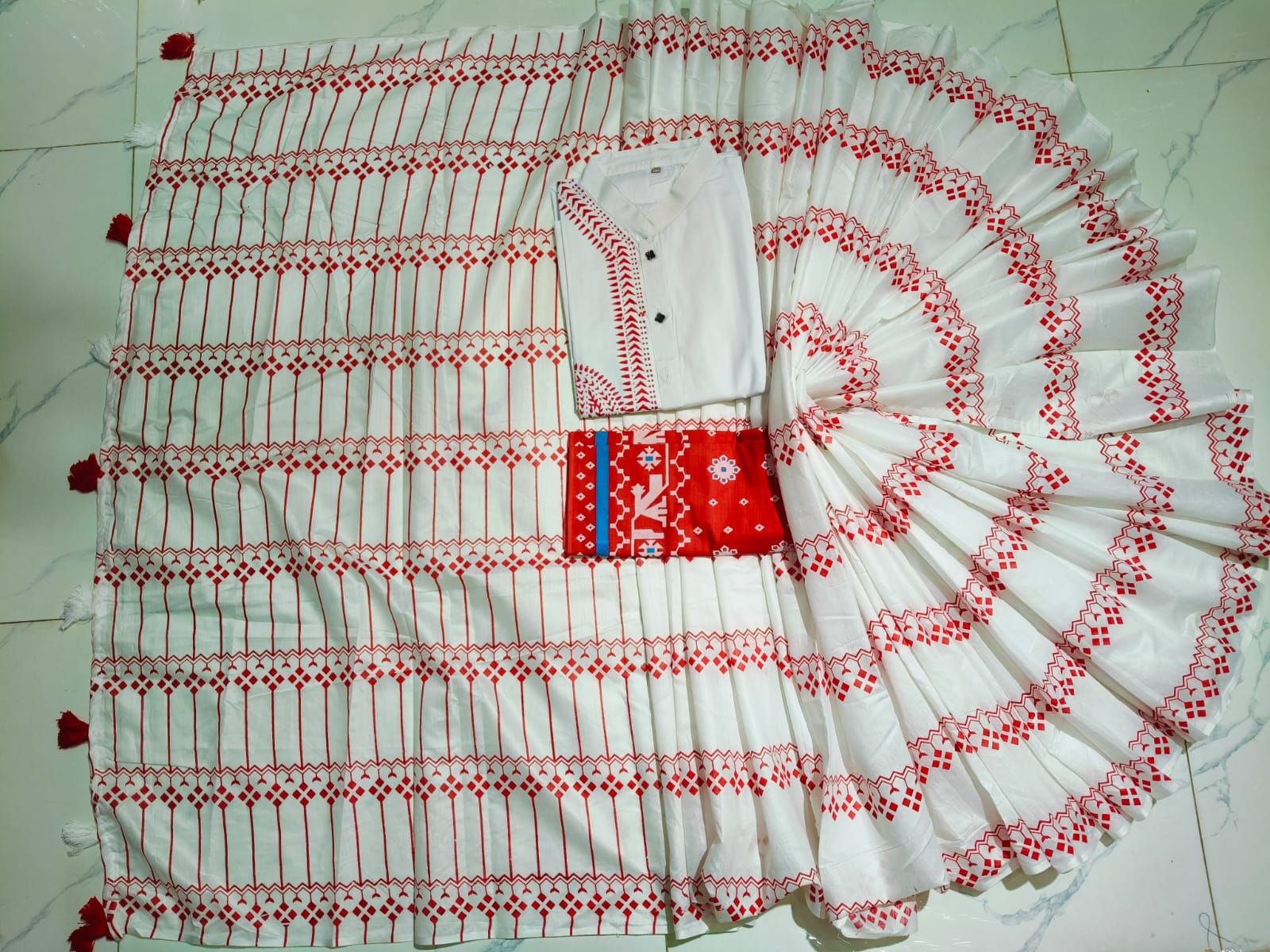 Sharee Panjabi Couple with Blouse Piece_12