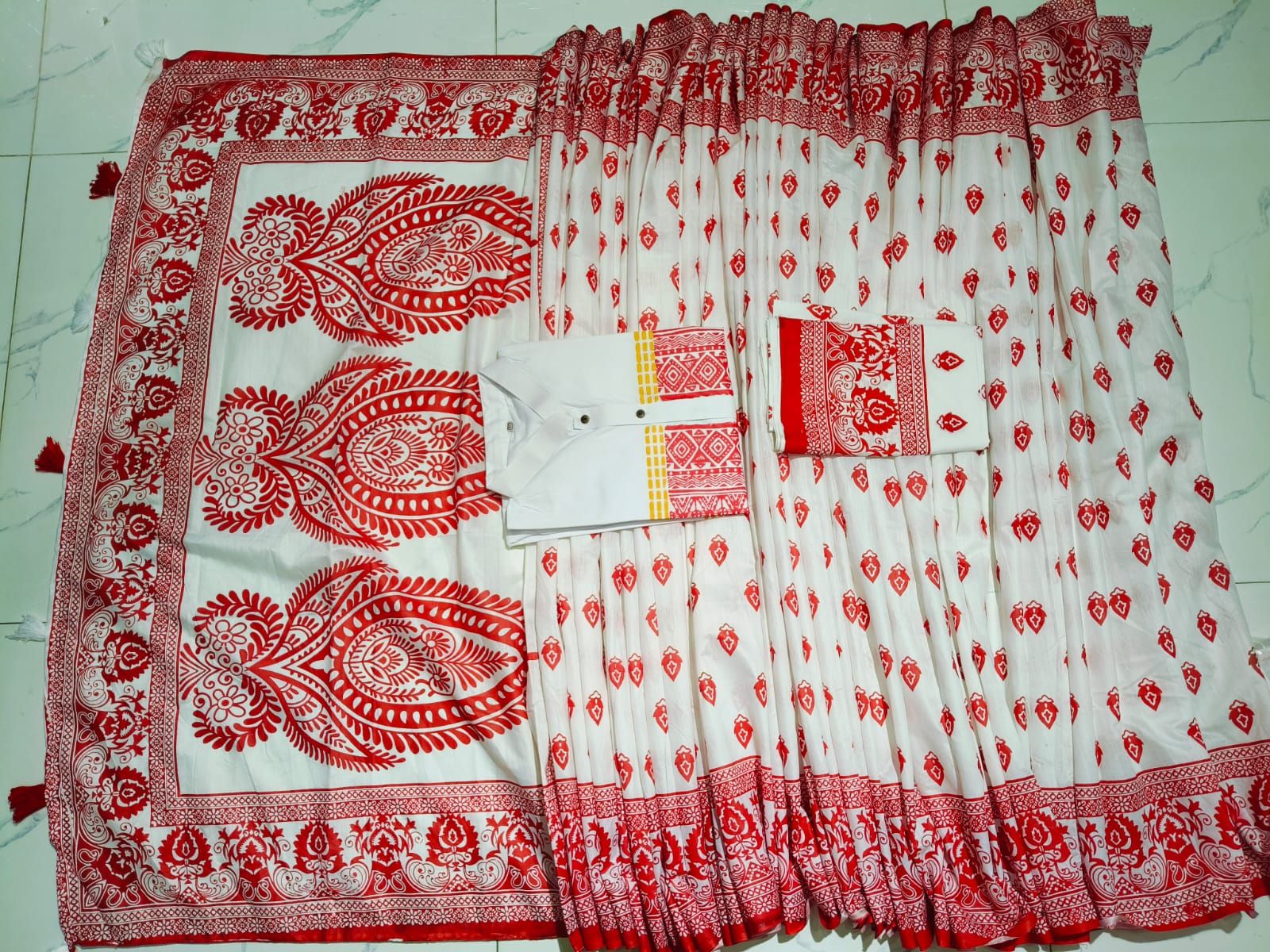Sharee Panjabi Couple with Blouse Piece_8