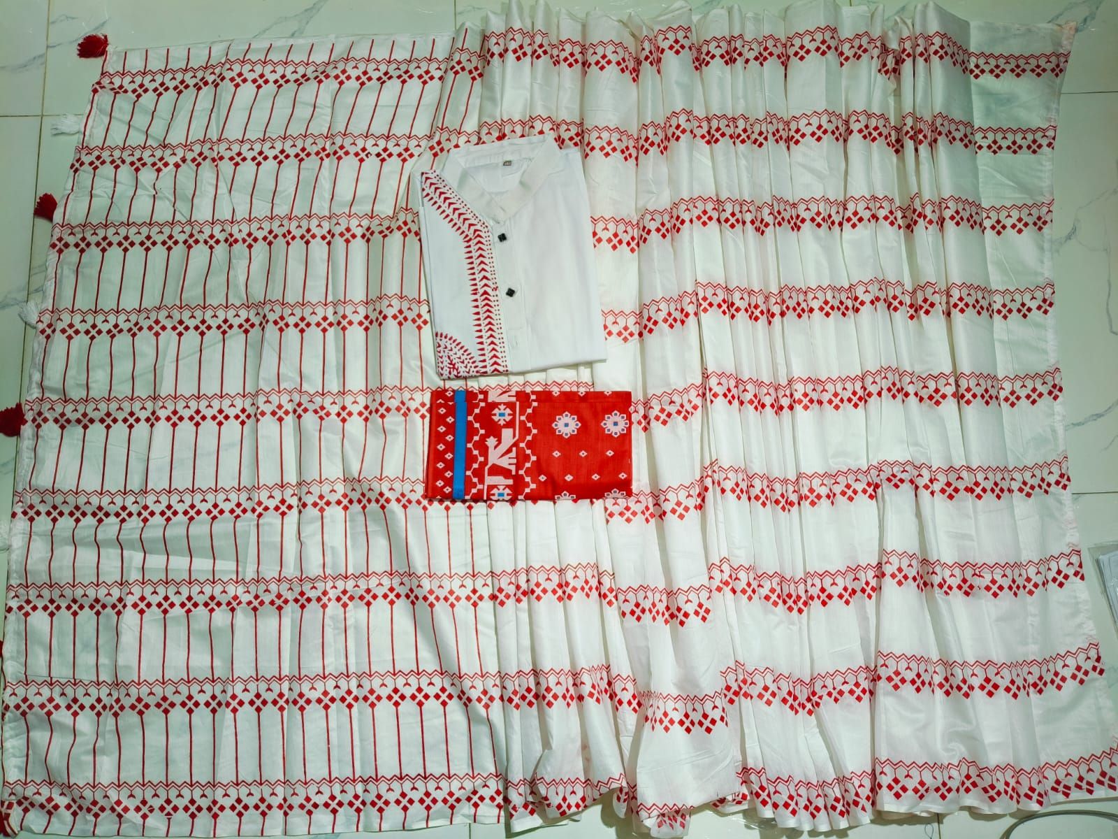 Sharee Panjabi Couple with Blouse Piece_3