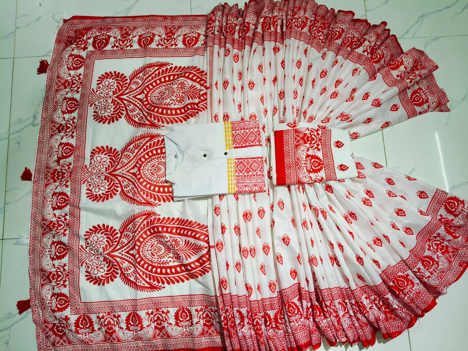 Sharee Panjabi Couple with Blouse Piece_13