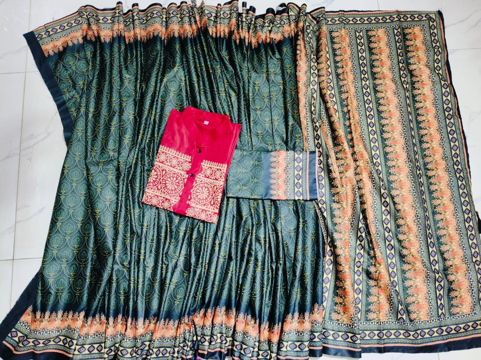 Sharee Panjabi Couple with Blouse Piece_2