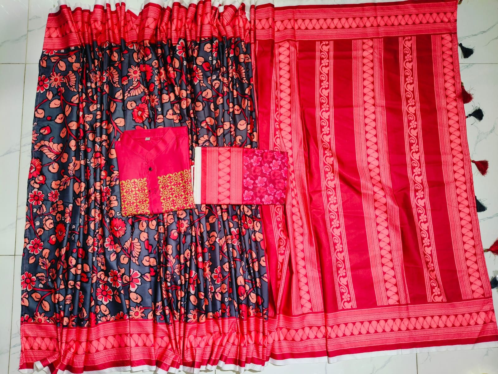 Sharee Panjabi Couple with Blouse Piece_7
