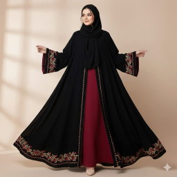 Rose koti Borka  অরজিনাল দুবাই চেরী ফেব্রিক্স এটাস্ট কটি