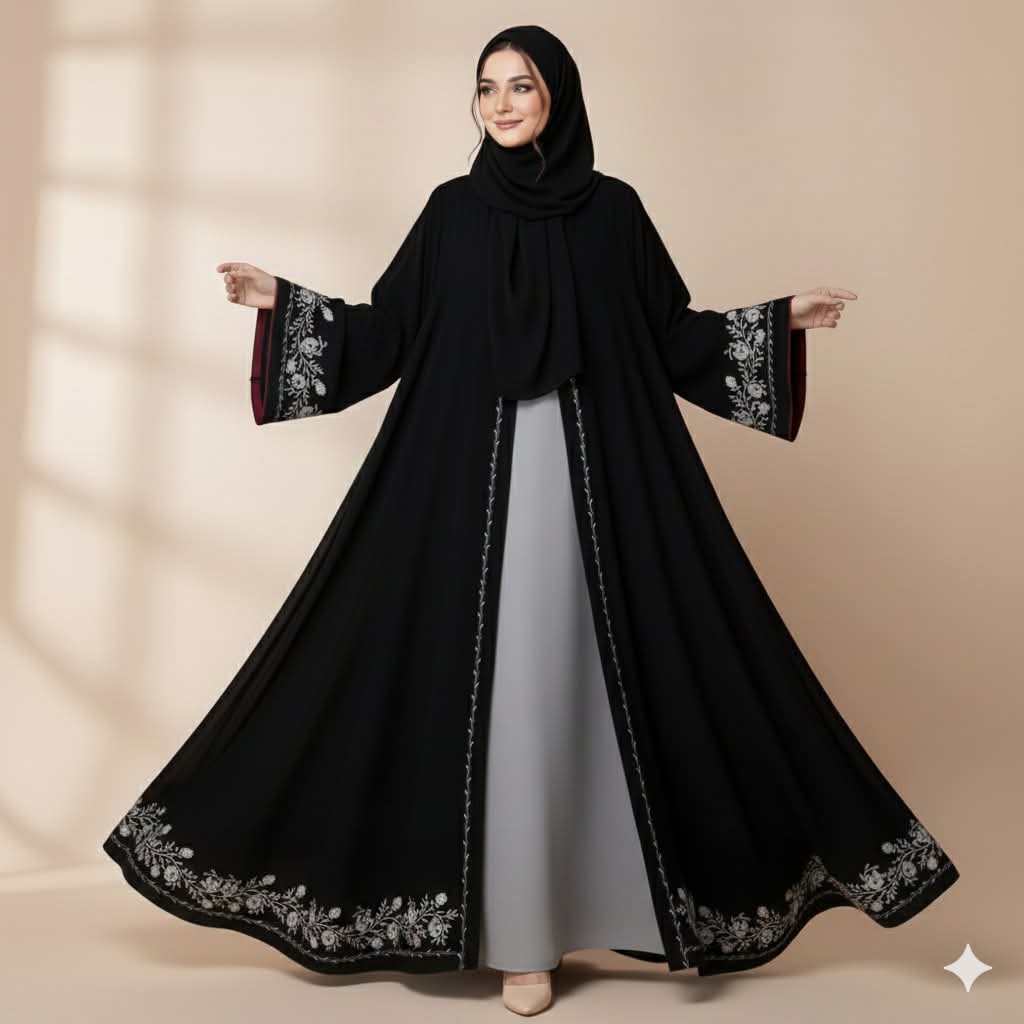 Rose koti Borka  অরজিনাল দুবাই চেরী ফেব্রিক্স এটাস্ট কটি_3