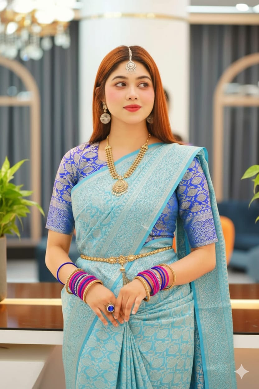কাতান শাড়ি – সাথে থাকবে ম্যাচিং ব্লাউজ পিস