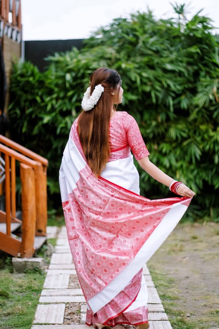 Kanjivaram katan Saree with blause pcs  কাঞ্জিভারাম কাতান শাড়ি:_1