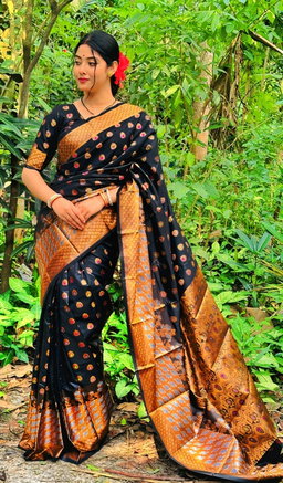 Soft silk katan sharee