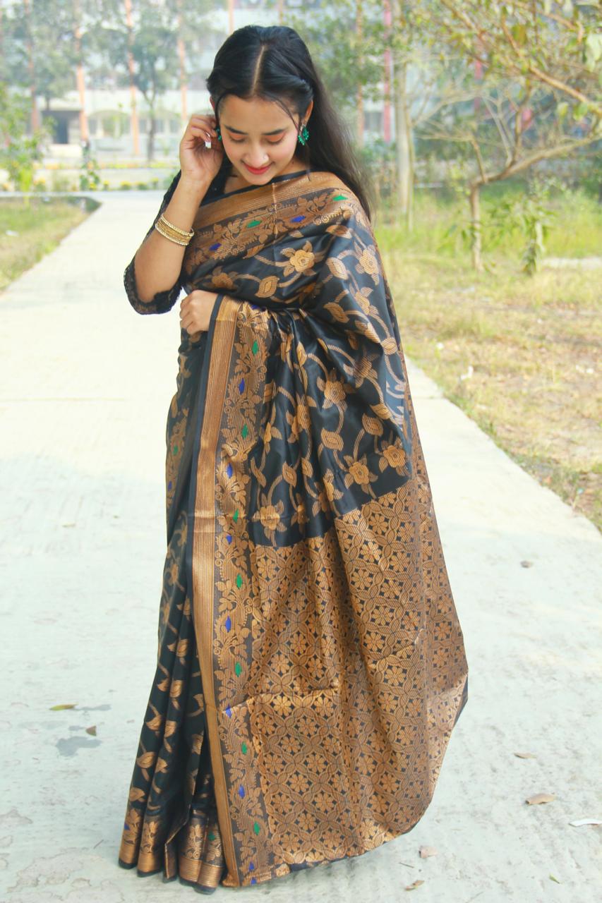 সিল্ক কাতান শাড়ি_4