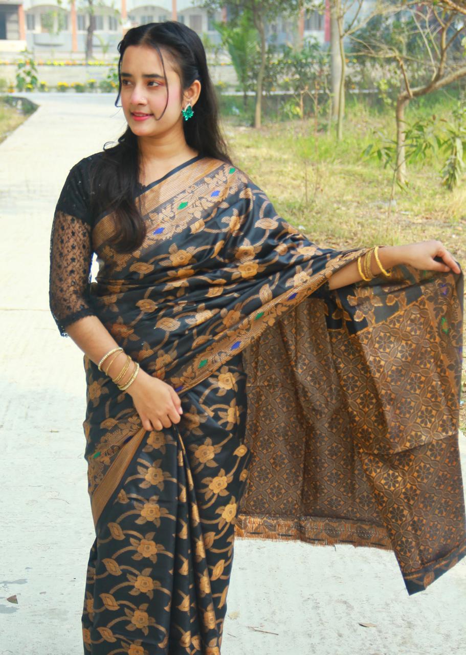 সিল্ক কাতান শাড়ি_3