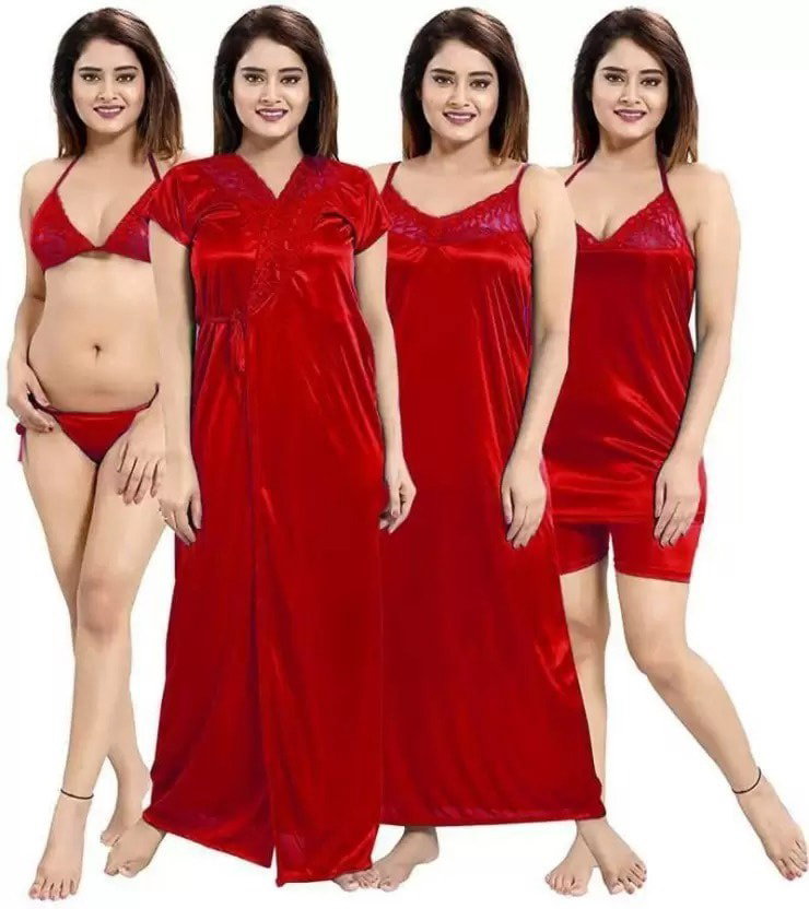 6 Pieces Night Dress Set_3