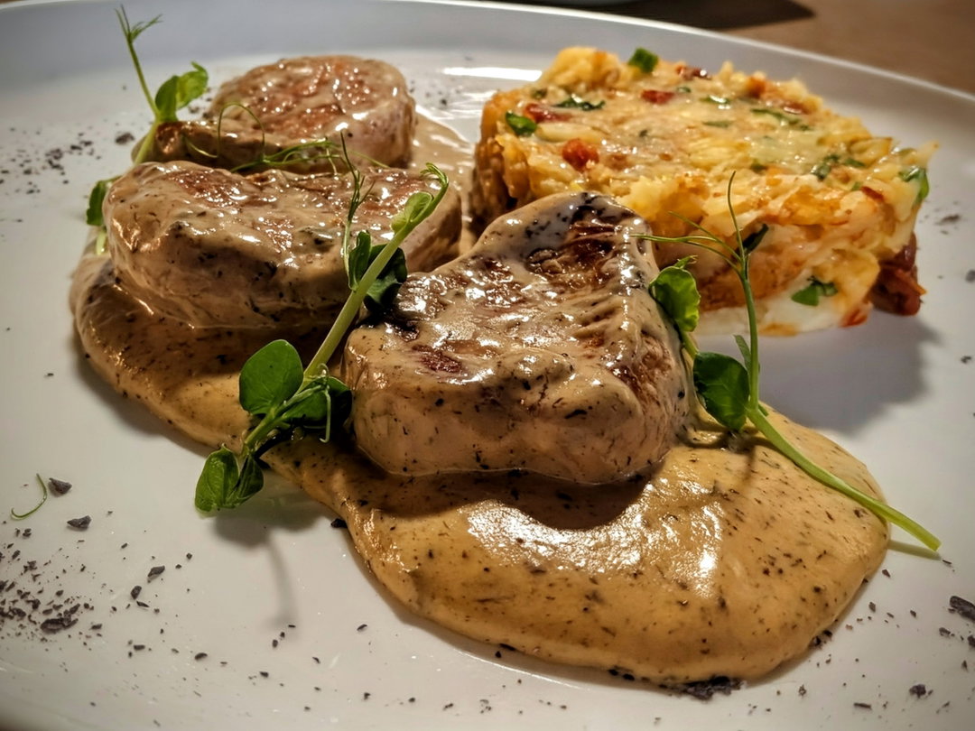 Muschiulet de porc gorgonzola
