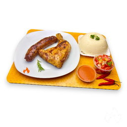 1/4 Chicken & Bwors with Pap and Salad