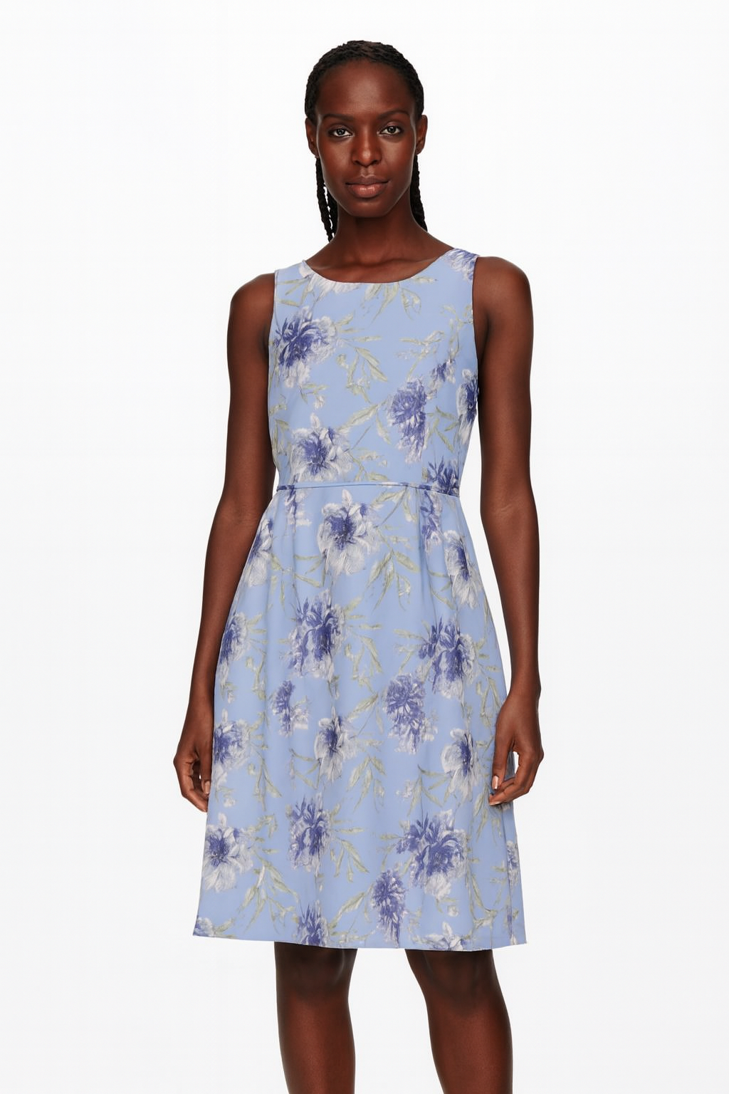 Ladies Blue Skater Dress_0