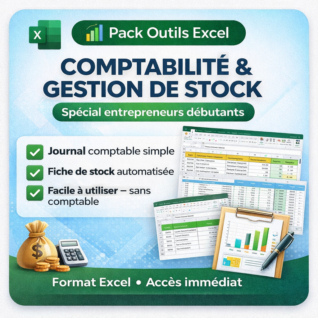 Pack Outils Excel – Comptabilité Simple & Gestion de Stock (pour Entrepreneurs Débutants)_0