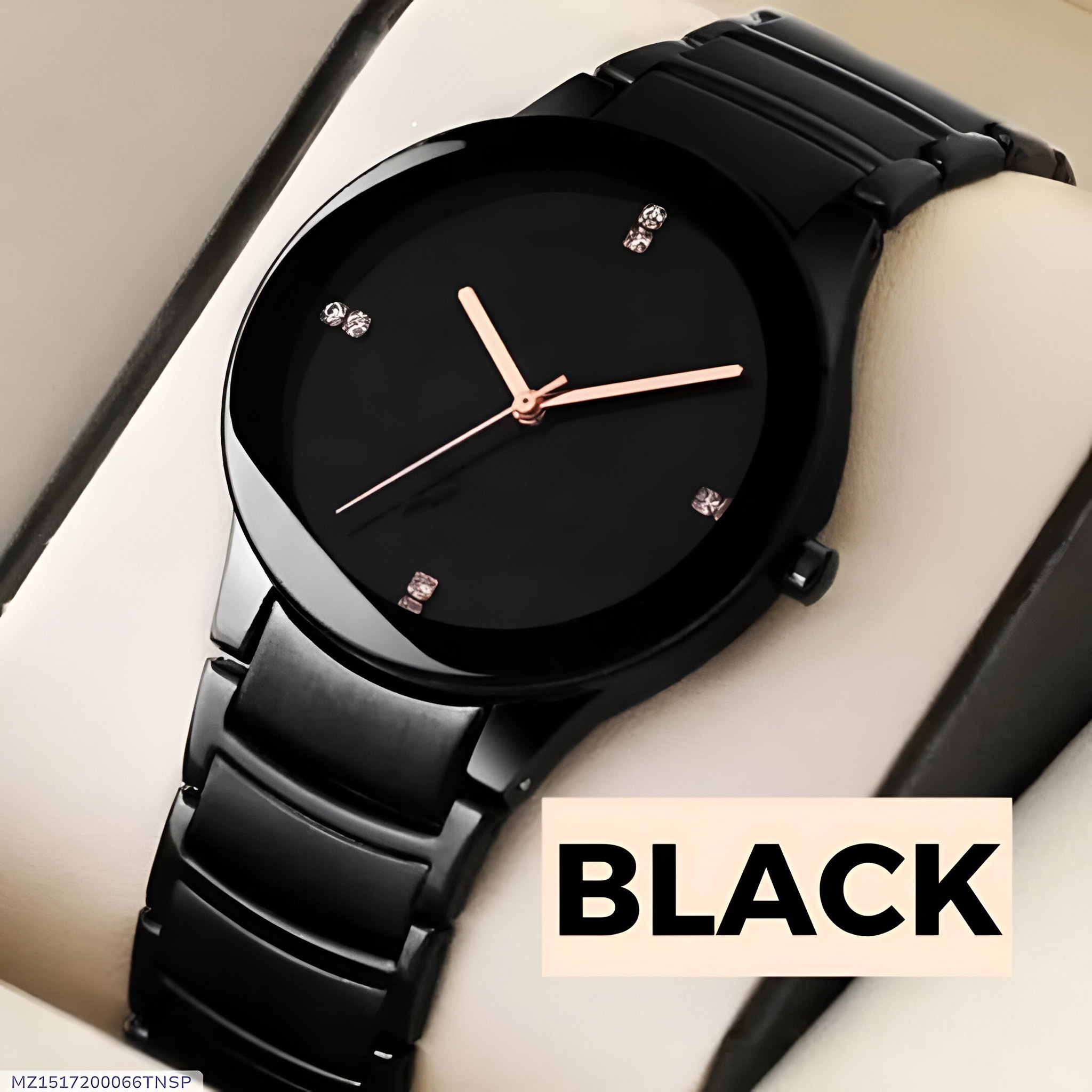 Stylish Waterproof luxury Black Watch_0